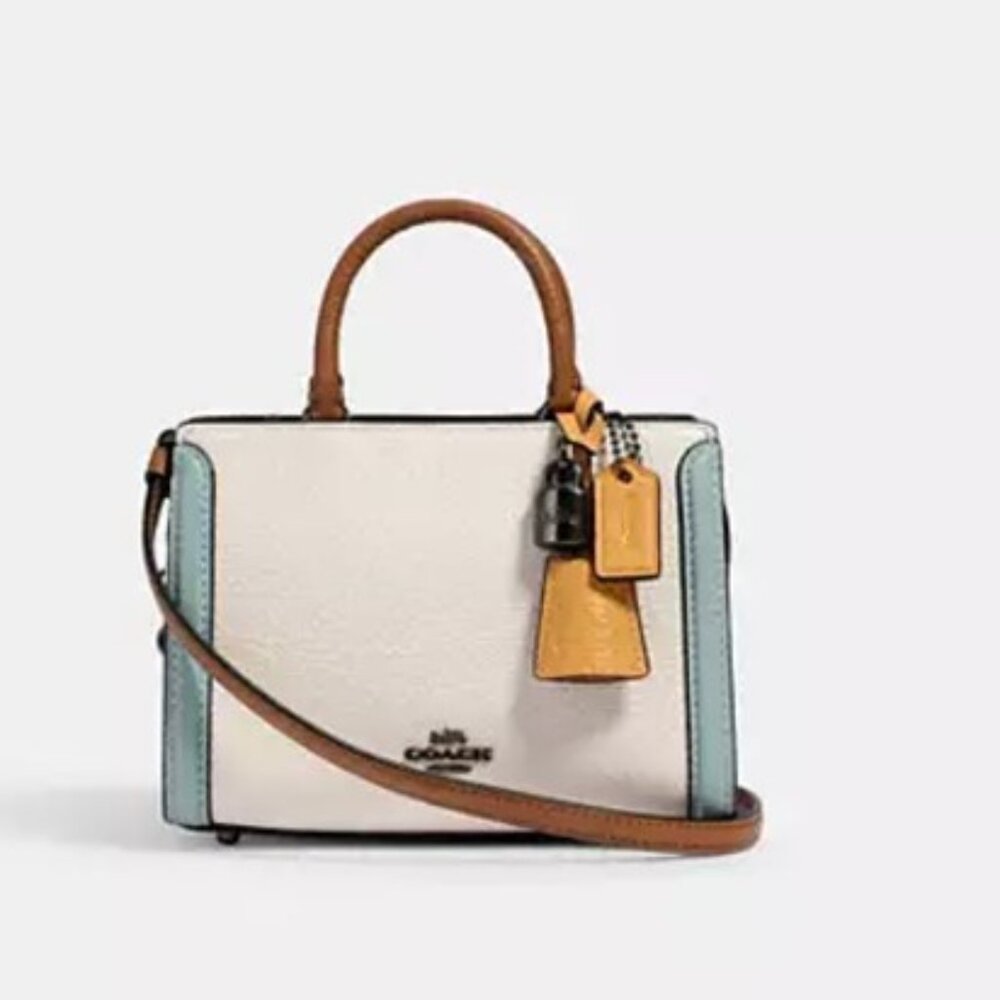 Coach Micro Zoe in Colorblock.  Fits iPhone 15 Pro and iPhone 16 EUC No Flaws